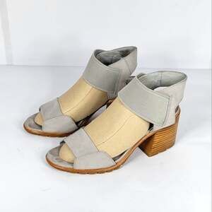 Sorel Gray-Blue Women's Heeled Sandals Size 8.5